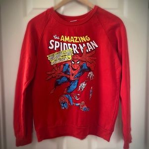 Red Spider-Man Comic Long Sleeve Sweatshirt